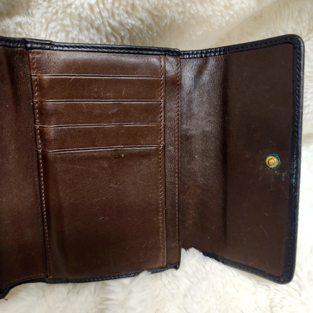 Vtg Black Coach Billfold - Picture 7 of 15